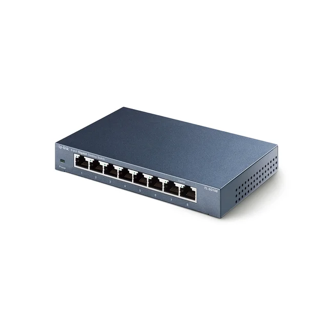 TP-Link TL-SG108 dispositivo de redes No administrado L2 Gigabit Ethernet (10/100/1000) Negro image 11