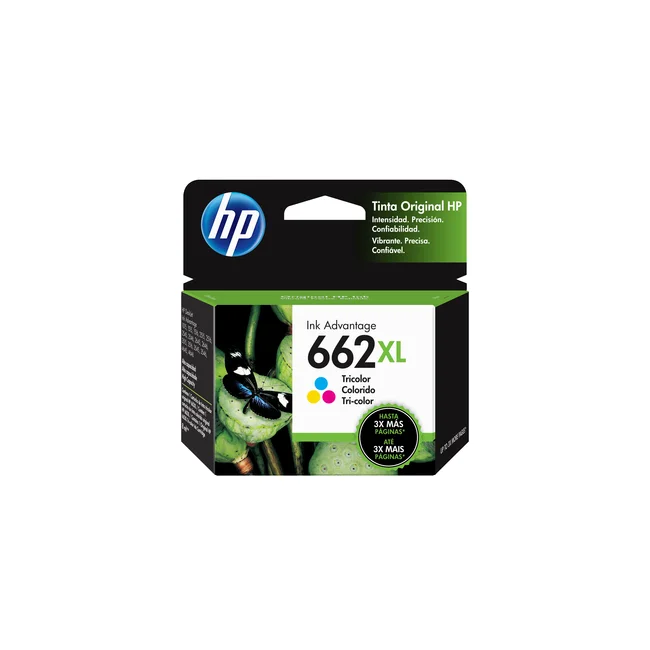 HP Cartucho original de tinta tricolor de alto rendimiento 662XL Advantage image 2
