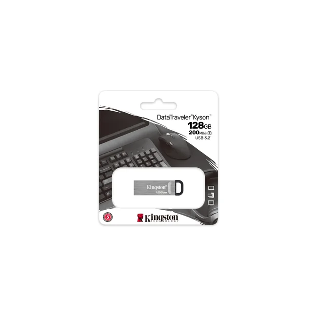Kingston Technology DataTraveler Kyson unidad flash USB 128 GB USB tipo A 3.2 Gen 1 (3.1 Gen 1) Plata image 8