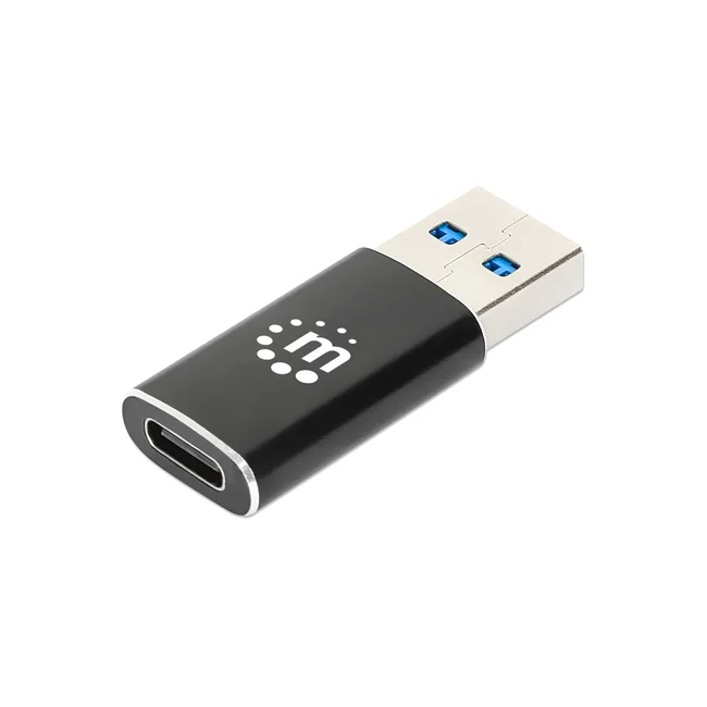 Manhattan 153980 cambiadores de género de cables USB A USB C Negro image 4