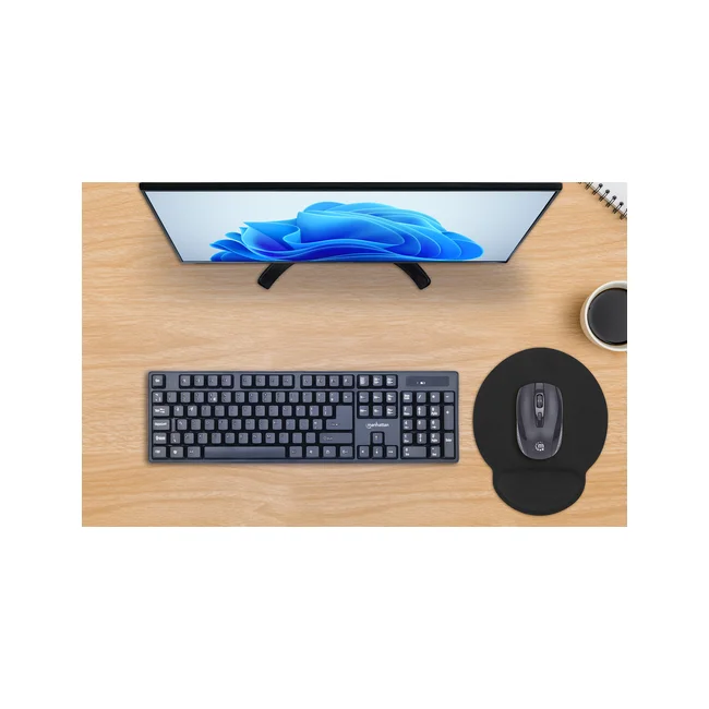 Manhattan Mouse Pad con Descansa Muñecas El material de gel promueve la posición adecuada de la mano y la muñeca, negro image 10