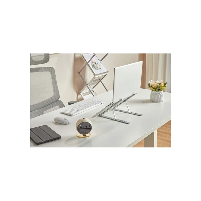 Manhattan Soporte ergonómico, plegable en siete posiciones, para laptops y otros dispositivos de hasta 15.6" y 5 kg (11 lbs.), ligero, aluminio de alta calidad, ventilado, color plateado image 5
