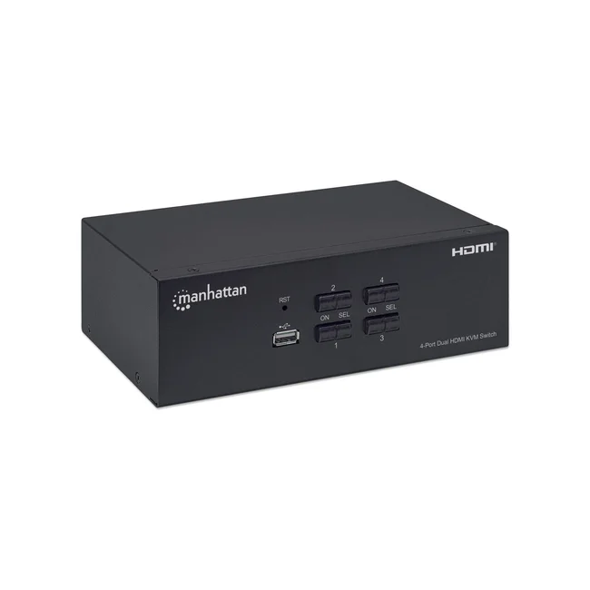 Manhattan Switch KVM HDMI de 4 puertos para dos monitores image 5