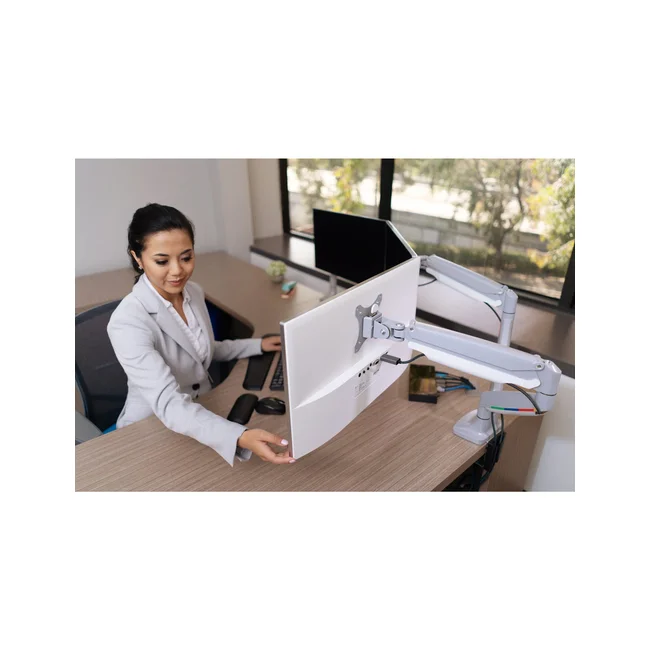 Kensington Brazo SmartFit® de altura ajustable con controles de un solo toque para dos monitores image 20