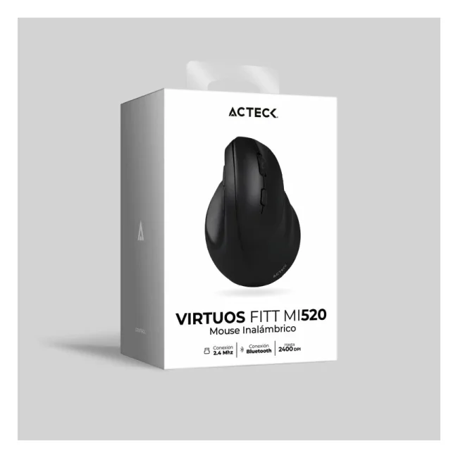 Acteck VIRTUOS FITT MI520 ratón Diestro RF inalámbrico + bluetooth Óptico 2400 DPI image 9