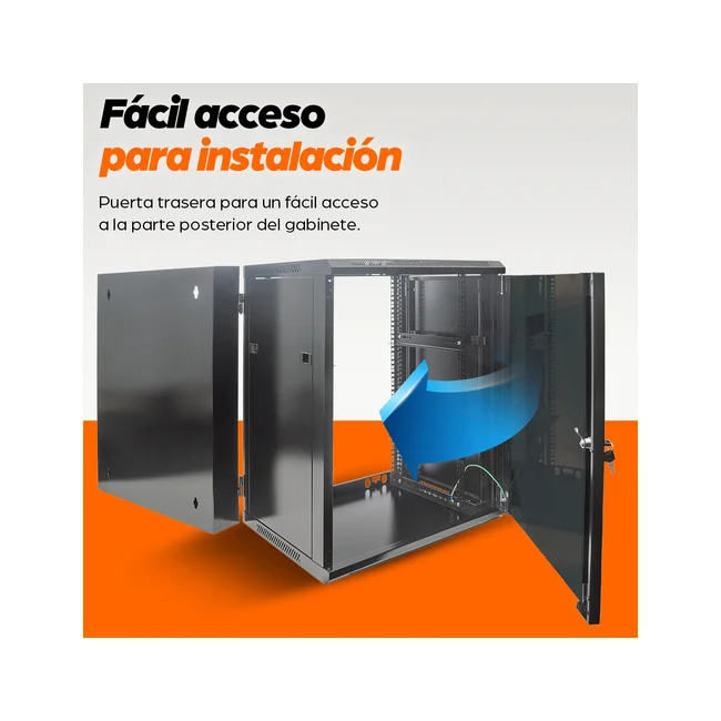 Intellinet 711845 armario rack 9U Bastidor de pared Negro image 12