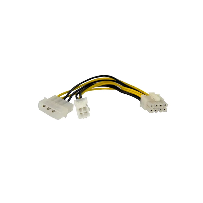 StarTech.com Cable 15cm Adaptador de Fuente de Poder 4 Pines a 8 Pines EPS con LP4 - Hembra a Macho