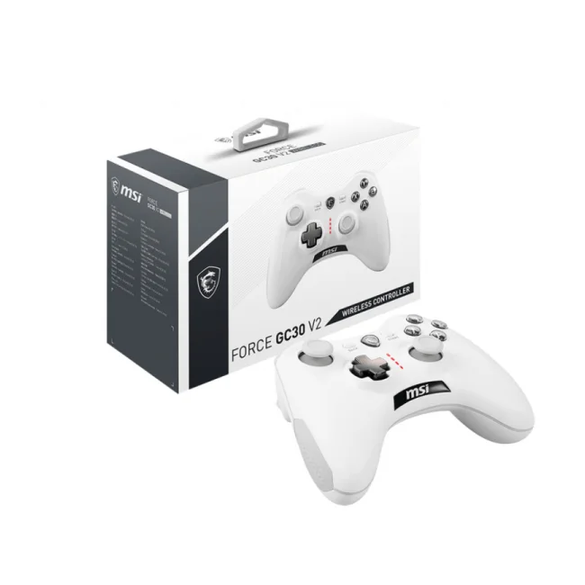 MSI FORCE GC30 V2 WHITE control de juego Blanco USB 2.0 Gamepad Analógico/Digital Android, PC image 8