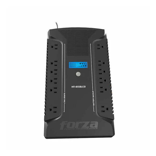 Forza Power Technologies HT-650LCD sistema de alimentación ininterrumpida (UPS) Línea interactiva 0.65 kVA 390 W 12 salidas AC image 6