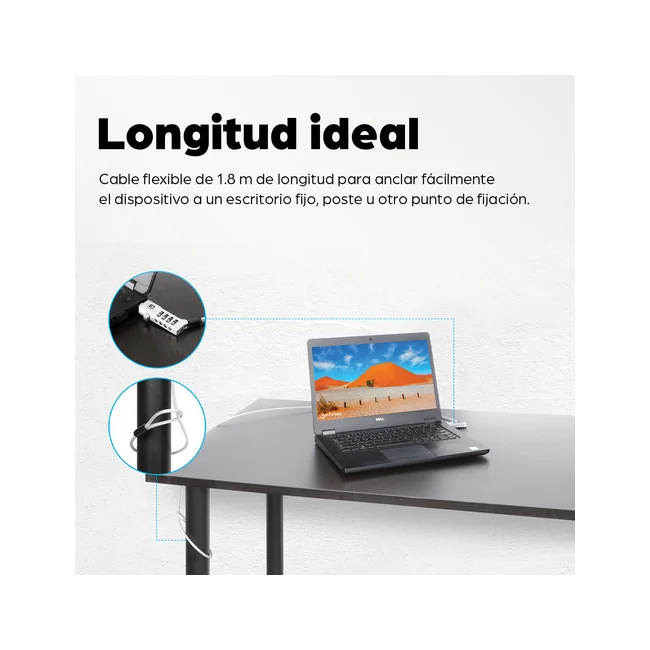 Manhattan 440301 cable antirrobo Plata 1.8 m image 14