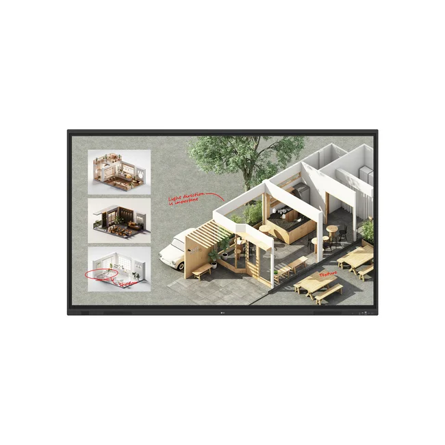LG 86TR3DQ pizarrón interactivo 2.18 m (86") 3840 x 2160 Pixeles Pantalla táctil Negro HDMI