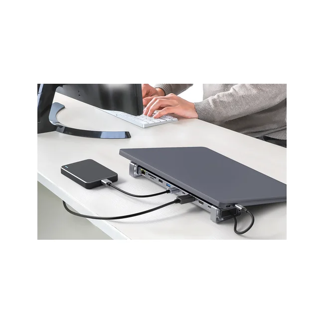 Manhattan 190398 base para laptop o replicador de puertos Alámbrico USB 3.2 Gen 1 (3.1 Gen 1) Type-C Gris image 9