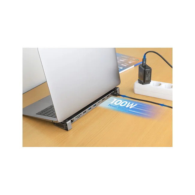 Manhattan 190398 base para laptop o replicador de puertos Alámbrico USB 3.2 Gen 1 (3.1 Gen 1) Type-C Gris image 10
