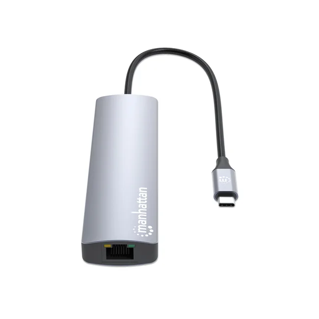 Manhattan Estación Docking USB-C con lector de tarjetas, 7 en 1 image 8