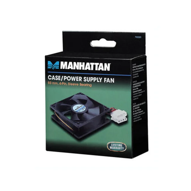 Manhattan 700320 sistema de refrigeración de computadora Gabinete de la computadora Ventilador 8 cm Negro 1 pieza(s) image 10