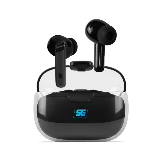 Vorago ESB-301-PRO audífono y auriculare Auriculares True Wireless Stereo (TWS) Intra auditivo Llamadas/Música/Deportes/Diario Bluetooth Base de carga Negro, Transparente image 9