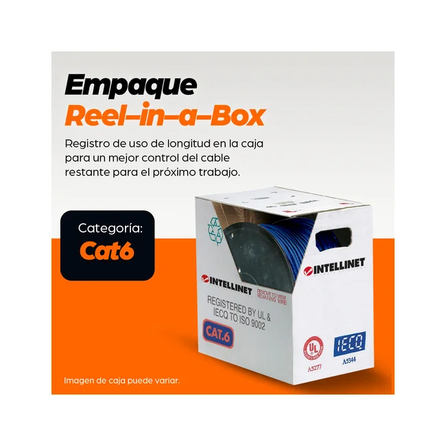 Intellinet Bobina de Cable UTP Cat6, Sólida, 100% cobre image 17
