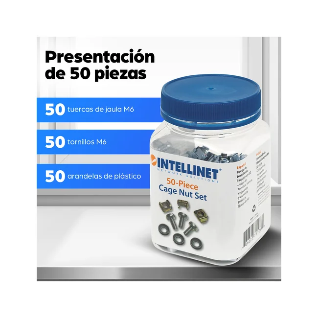 Intellinet TORNILLOS M6 TUERCA ENJAULADA PAQUETE CON 50 JUEGOS image 17