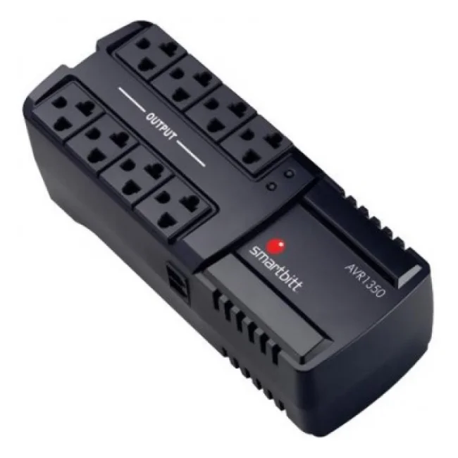 Smartbitt AVR1350 extensión de corriente 8 salidas AC Negro image 4