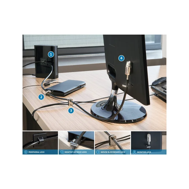 Kensington Cabndado de Seguridad para Computadora de Escritorio y Perifericos image 7