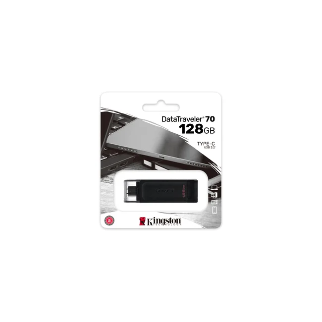 Kingston Technology DataTraveler 70 unidad flash USB 128 GB USB Tipo C 3.2 Gen 1 (3.1 Gen 1) Negro image 8