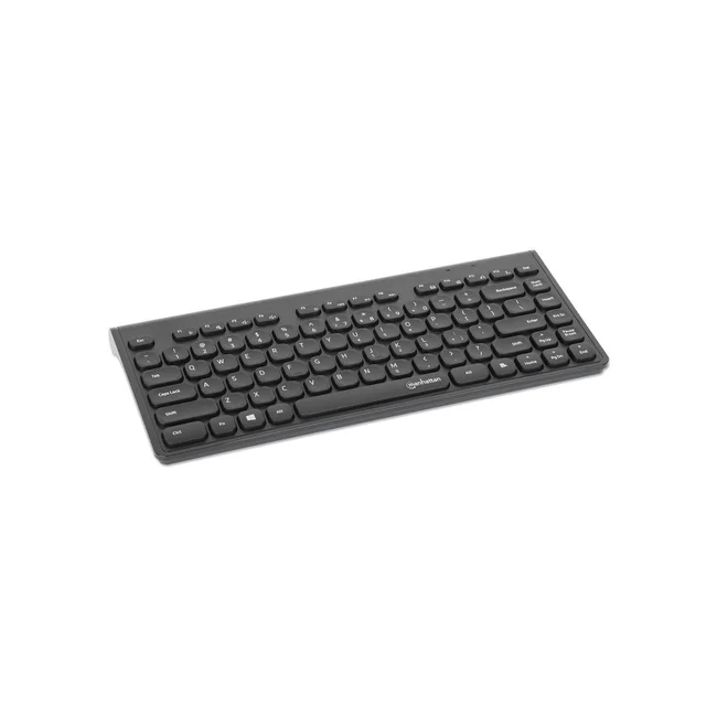 Manhattan Mini teclado USB inalámbrico, 12 teclas multimedia/funcionales, nano receptor USB-A, compacto, formato de perfil delgado, para PC y laptops, negro image 9