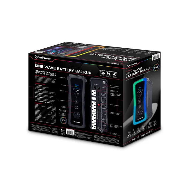 CyberPower GX150C2 sistema de alimentación ininterrumpida (UPS) Línea interactiva 1.5 kVA 1000 W 13 salidas AC image 17
