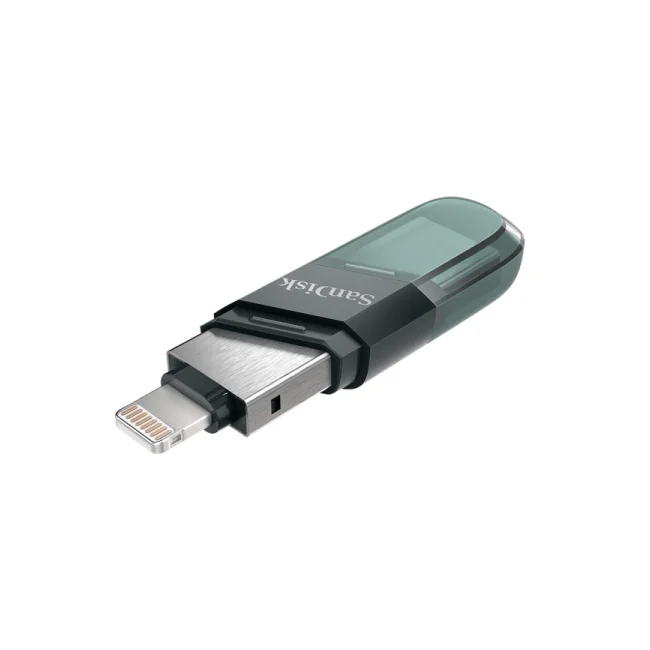SanDisk iXpand Flash Drive Flip unidad flash USB 256 GB USB Type-A / Lightning 3.2 Gen 1 (3.1 Gen 1) Gris, Plata, Transparente image 9