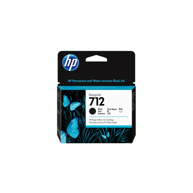 HP Cartucho de tinta DesignJet 712 de 80 ml, negro