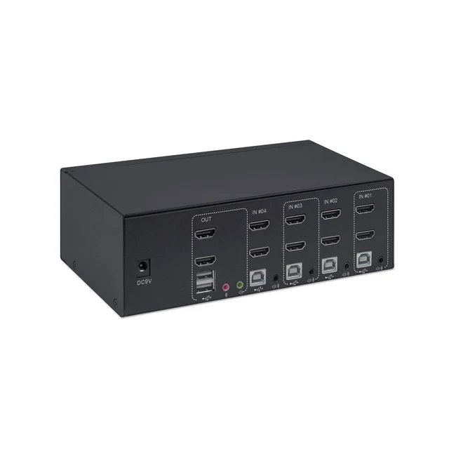 Manhattan Switch KVM HDMI de 4 puertos para dos monitores image 10