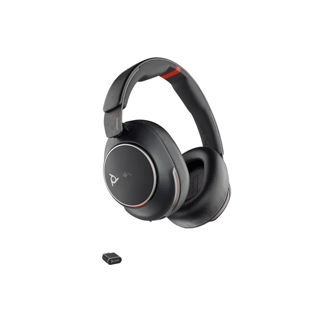 HP Poly Auriculares USB-C Poly Voyager Surround 85 UC con certificación para Microsoft Teams + adaptador USB-C/A + soporte de carga image 3
