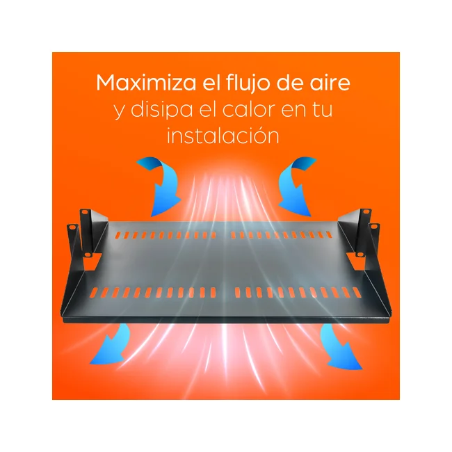 Intellinet Charola de doble cara de 19" para bastidores de marco abierto de 2 postes, 2U, charolade doble cara para rack de 19", 450 mm (17.71 pulg.) de profundidad, ventilado, negro image 8