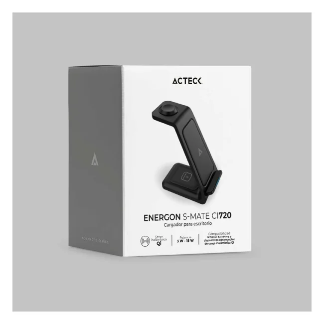 Acteck Energon S-Mate CI720 Audífonos, Smartphone, Reloj inteligente Negro USB Cargador inalámbrico Interior image 7