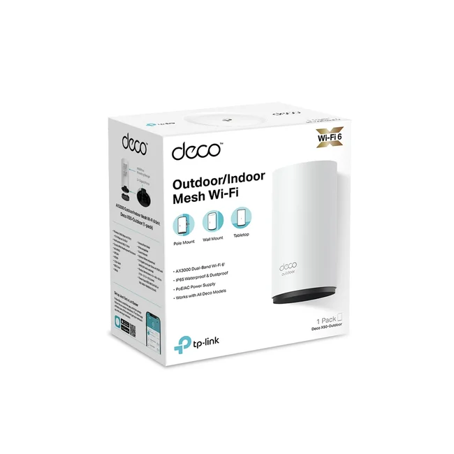 TP-Link Deco X50-Outdoor Doble banda (2,4 GHz / 5 GHz) Wi-Fi 6 (802.11ax) Blanco 1 Interno image 5