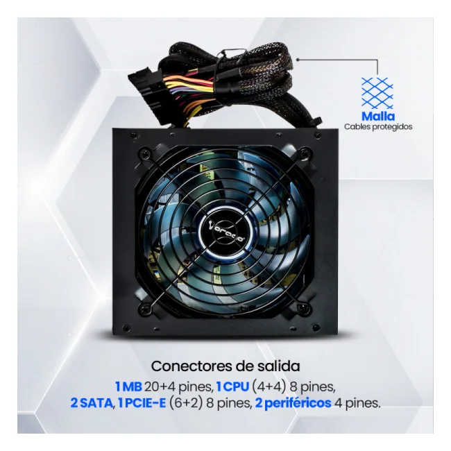 Vorago PSU-200 unidad de fuente de alimentación 600 W 20+4 pin ATX ATX Negro image 25