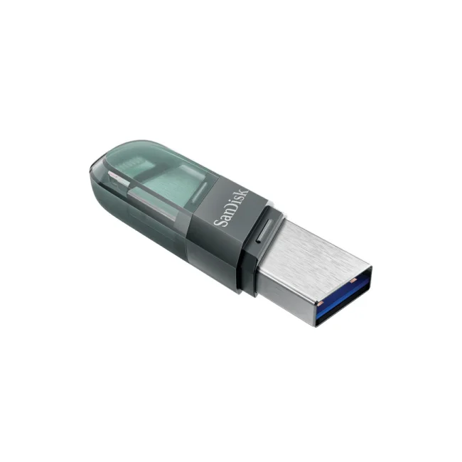 SanDisk iXpand Flash Drive Flip unidad flash USB 256 GB USB Type-A / Lightning 3.2 Gen 1 (3.1 Gen 1) Gris, Plata, Transparente image 8