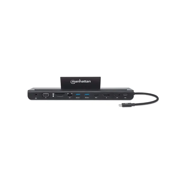 Manhattan Docking station de USB-C a 11 puertos, para tres monitores, con MST image 11