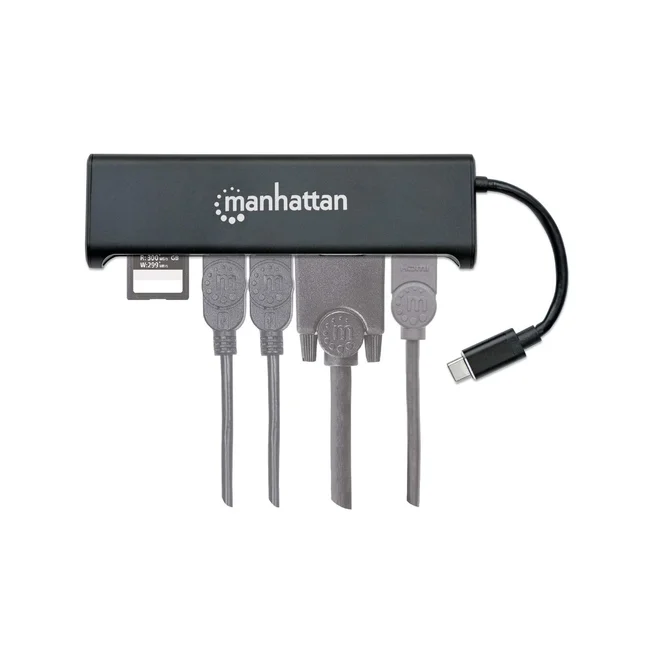 Manhattan Convertidor Docking USB-C Superspeed 4-en-1 a HDMI/VGA image 9