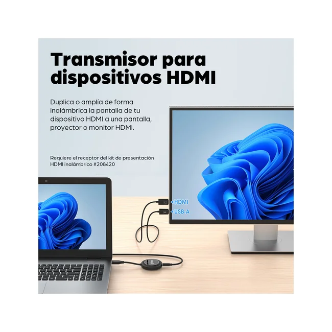 Manhattan 208444 extensor de audio/video Transmisor AV Negro image 10