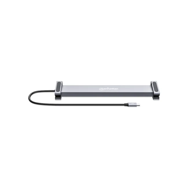 Manhattan 190398 base para laptop o replicador de puertos Alámbrico USB 3.2 Gen 1 (3.1 Gen 1) Type-C Gris image 5