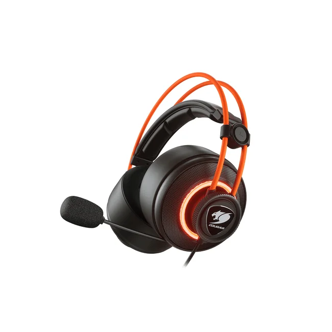 COUGAR 3H700U50C.0004 audífono y auriculare Auriculares Alámbrico Diadema Juego Negro, Naranja image 2