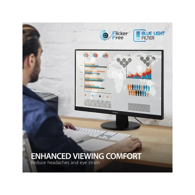 Viewsonic VA2247-MH monitor de computadora 55.9 cm (22") 1920 x 1080 Pixeles Full HD LED Negro image 6