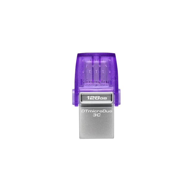 Kingston Technology DataTraveler microDuo 3C unidad flash USB 128 GB USB Type-A / USB Type-C 3.2 Gen 1 (3.1 Gen 1) Acero inoxidable, Púrpura image 4