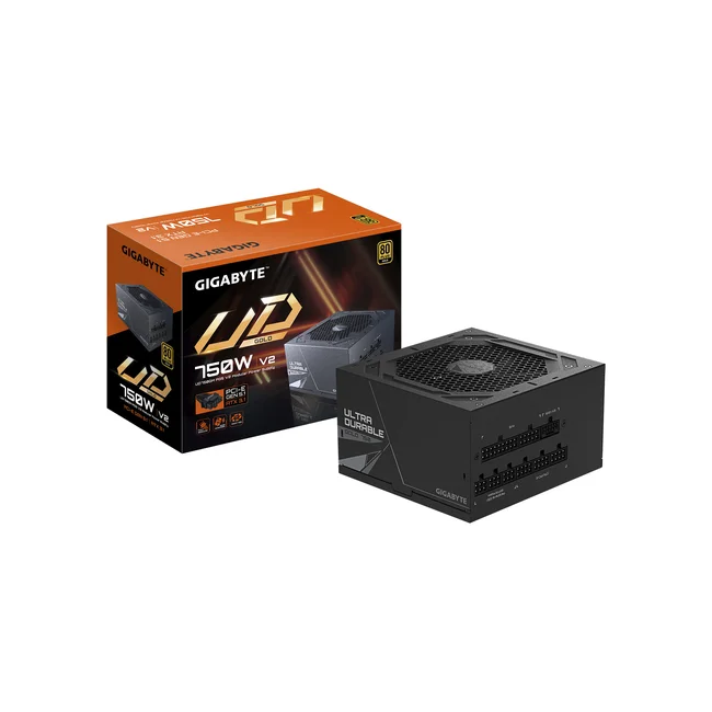 GIGABYTE UD750GM PG5 V2 unidad de fuente de alimentación 750 W 20+4 pin ATX ATX Negro