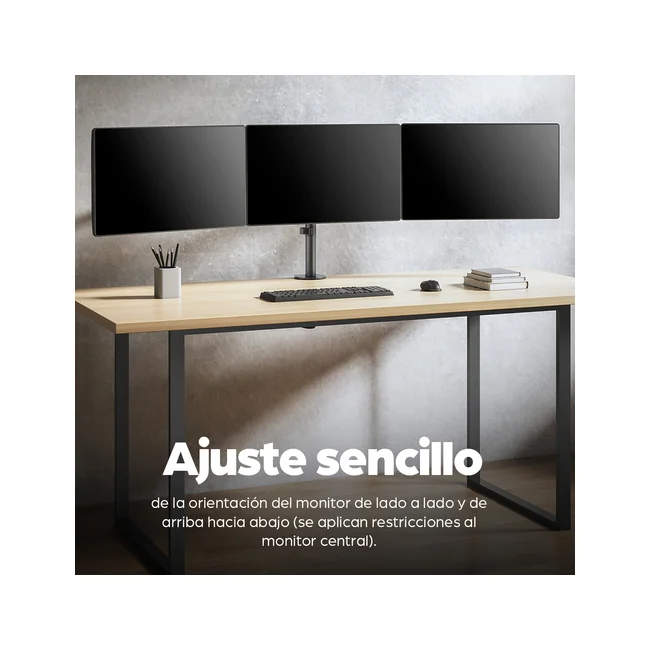 Manhattan Soporte para monitor, de escritorio, movimiento articulado, 3 pantallas planas de 13" a 27" máximo 7 kg cada una image 16