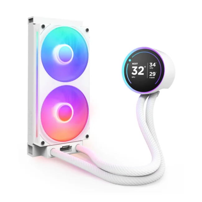 NZXT Kraken Elite 240 RGB Procesador Refrigerador de líquidos todo en uno 12 cm Blanco 1 pieza(s) image 4