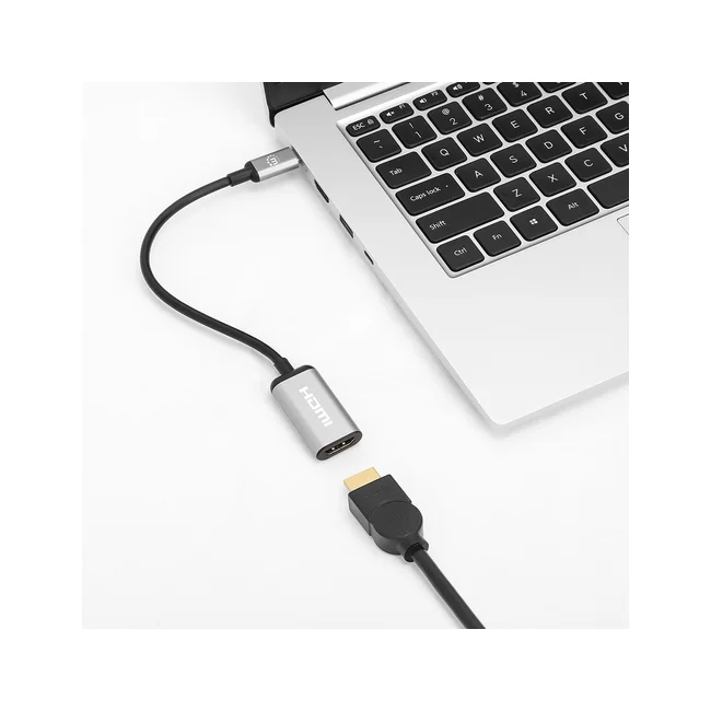 Manhattan 153706 adaptador de cable de vídeo 0.15 m USB Tipo C HDMI Tipo A (Estándar) Negro, Plata image 8