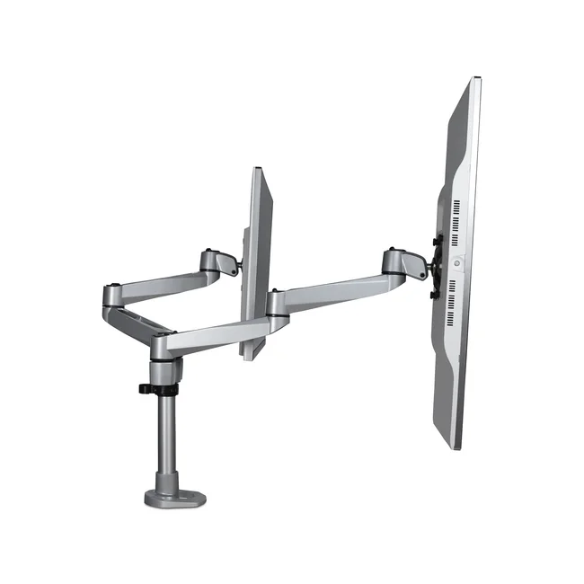 StarTech.com Brazo Articulado Prémium para Dos Monitores de hasta 30" - Soporte VESA de Altura Ajustable - Montaje Mordaza/Ojal en Escritorio - con Rotación, Inclinación y Giro - Plata image 10