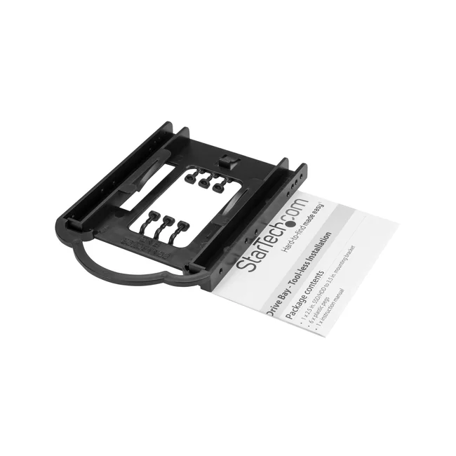 StarTech.com Bracket de Montaje para Discos Duros / SSD de 2.5" en Bahías de 3.5 Pulgadas - Instalación sin Herramientas - Bracket Adaptador de Unidad de 2.5" a Bahía de 3.5" image 9