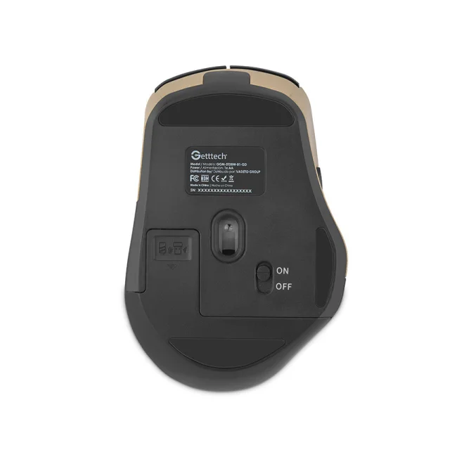 Getttech GGM-STDBW-01-GD ratón Oficina Diestro RF inalámbrico + bluetooth 7200 DPI image 5